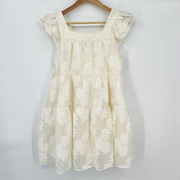 VICI Margarita Blanca Off-White Daisy Tiered Mini Dress Women's Small - Picture 4 of 6